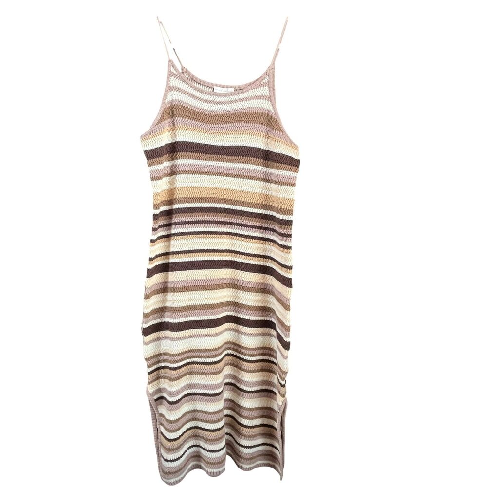 NWT House of Harlow 1960 Women's Striped Knit Sweater Midi Dress X